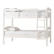 Pemberly Row Transitional Twin-over-Twin Solid Wood Bunk Bed Frame in White