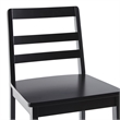 Pemberly Row Modern Solid Wood Ladder-Back Counter Stool - Set of 2 - Black