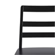Pemberly Row Modern Solid Wood Ladder-Back Counter Stool - Set of 2 - Black