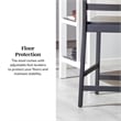 Pemberly Row Modern Solid Wood Ladder-Back Counter Stool - Set of 2 - Black