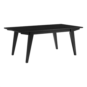 Pemberly Row 43&quot Minimalist Solid Wood Coffee Table in Black