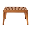Pemberly Row Modern Outdoor Solid Wood Coffee Table in Brown