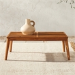 Pemberly Row Modern Outdoor Solid Wood Coffee Table in Brown