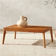 Pemberly Row Modern Outdoor Solid Wood Coffee Table in Brown