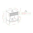 Pemberly Row Reeded 1-Drawer Modern Wood Nightstand in Black