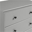 Pemberly Row Contemporary 4-Drawer Solid Wood Dresser in Gray