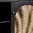 Pemberly Row Modern Arched Rattan 2-Door Wood Sideboard 58