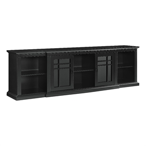 Pemberly Row 80&quot 2 Door Transitional Wood Breakfront Console - Black
