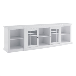 Pemberly Row 80&quot 2 Door Transitional Wood Breakfront Console - White