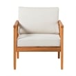 Pemberly Row Outdoor Solid Wood Spindle Style Single Lounge Chair - Natural