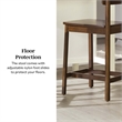 Pemberly Row 2-Piece Minimalist Solid Wood Counter Stool - Set of 2 - Walnut