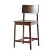 Pemberly Row 2-Piece Minimalist Solid Wood Counter Stool - Set of 2 - Walnut