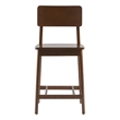 Pemberly Row 2-Piece Minimalist Solid Wood Counter Stool - Set of 2 - Walnut