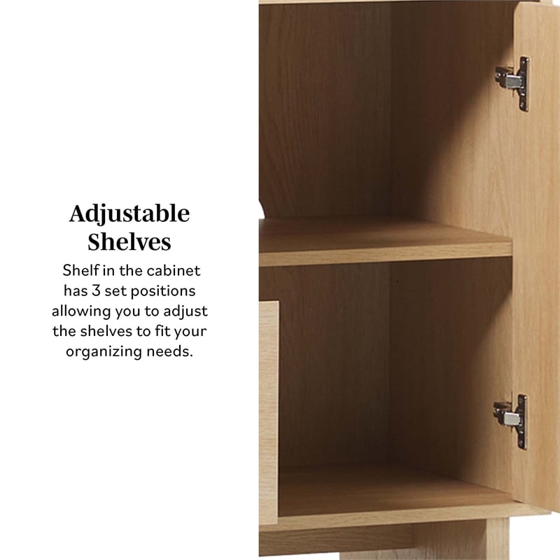 Pemberly Row Modern Beveled 2-Door 2-Drawer Wood Sideboard 63