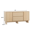 Pemberly Row Modern Beveled 2-Door 2-Drawer Wood Sideboard 63