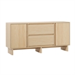 Pemberly Row Modern Beveled 2-Door 2-Drawer Wood Sideboard 63