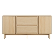 Pemberly Row Modern Beveled 2-Door 2-Drawer Wood Sideboard 63