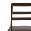 Pemberly Row Modern Solid Wood Ladder-Back Counter Stool - Set of 2 - Walnut