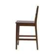 Pemberly Row Modern Solid Wood Ladder-Back Counter Stool - Set of 2 - Walnut