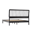 Pemberly Row Solid Wood Mid-century Modern Queen Spindle Bed - Black