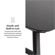 Pemberly Row Modern Solid Wood Trestle Base Dining Table - Black Ash