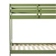 Pemberly Row Twin Over Twin Simple Solid Wood Bunk Bed - Olive Green