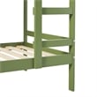 Pemberly Row Twin Over Twin Simple Solid Wood Bunk Bed - Olive Green