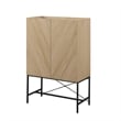 Pemberly Row 2-Door Wood Accent Cabinet with Inset Top - Coastal Oak