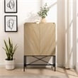 Pemberly Row 2-Door Wood Accent Cabinet with Inset Top - Coastal Oak