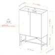 Pemberly Row 2-Door Wood Accent Cabinet with Inset Top - Coastal Oak