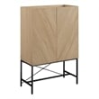 Pemberly Row 2-Door Wood Accent Cabinet with Inset Top - Coastal Oak