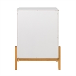 Pemberly Row 1 Drawer Scandi-Minimalist Solid Wood Nightstand - White
