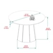 Pemberly Row Modern Paneled Wood Pedestal Base Round Dining Table 48