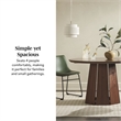 Pemberly Row Modern Paneled Wood Pedestal Base Round Dining Table 48