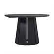 Pemberly Row Modern Paneled Wood Pedestal Base Round Dining Table 48