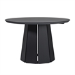 Pemberly Row Modern Paneled Wood Pedestal Base Round Dining Table 48