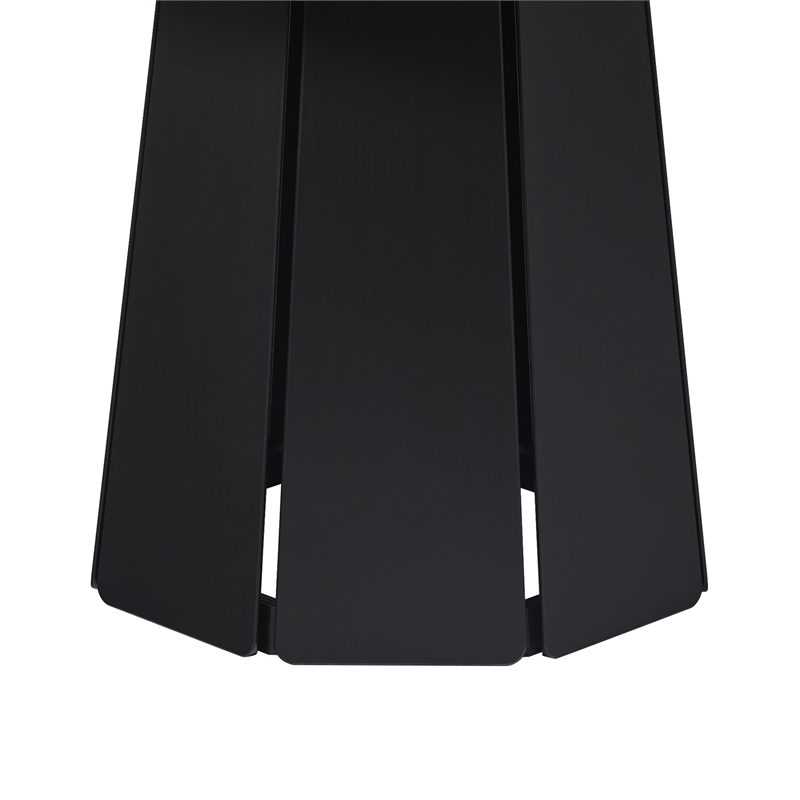Pemberly Row Modern Paneled Wood Pedestal Base Round Dining Table 48