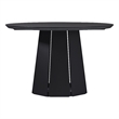 Pemberly Row Modern Paneled Wood Pedestal Base Round Dining Table 48