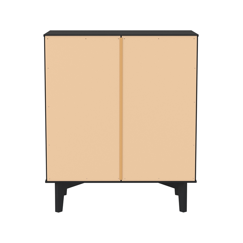 Pemberly Row 3-Drawer Groove Handle Solid Wood Dresser - Black