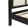 Pemberly Row Solid Wood Rattan Headboard King Bedframe - Black
