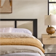 Pemberly Row Solid Wood Rattan Headboard King Bedframe - Black