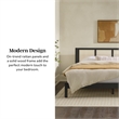 Pemberly Row Solid Wood Rattan Headboard King Bedframe - Black