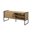 Pemberly Row Contemporary Wood Media Console W48 in Coastal Oak