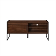 Pemberly Row Contemporary Wood Media Console W48 in Dark Walnut