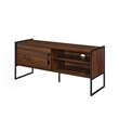 Pemberly Row Contemporary Wood Media Console W48 in Dark Walnut