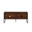 Pemberly Row Contemporary Wood Media Console W48 in Dark Walnut