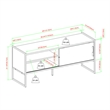 Pemberly Row Contemporary Wood Media Console W48 in Dark Walnut