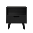 Pemberly Row Mid-Century 1-Drawer Wood Nightstand in Oak Finish