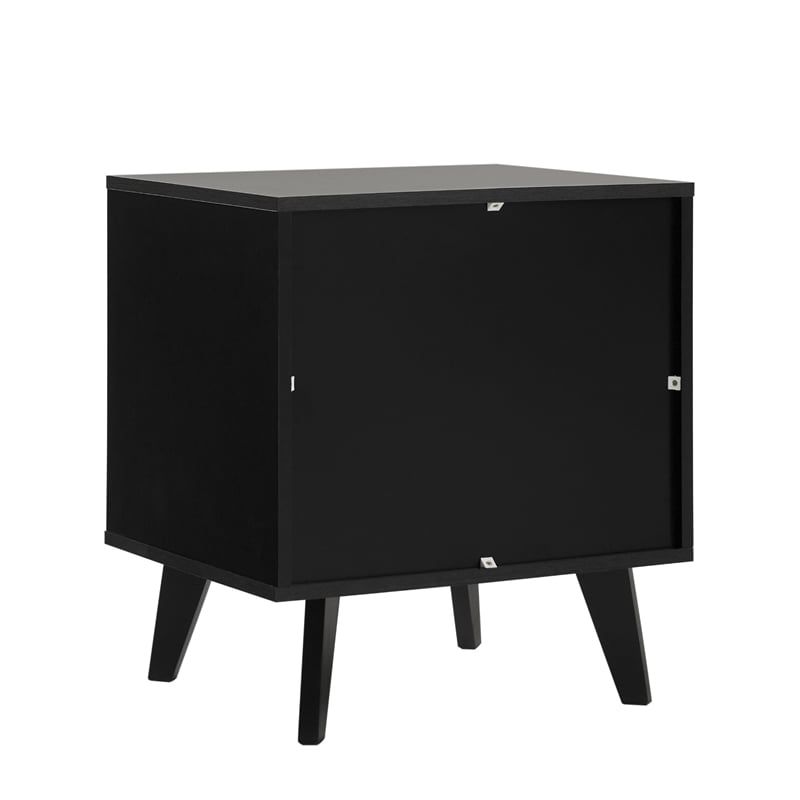 Pemberly Row Mid-Century 1-Drawer Wood Nightstand in Oak Finish