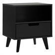 Pemberly Row Mid-Century 1-Drawer Wood Nightstand in Oak Finish